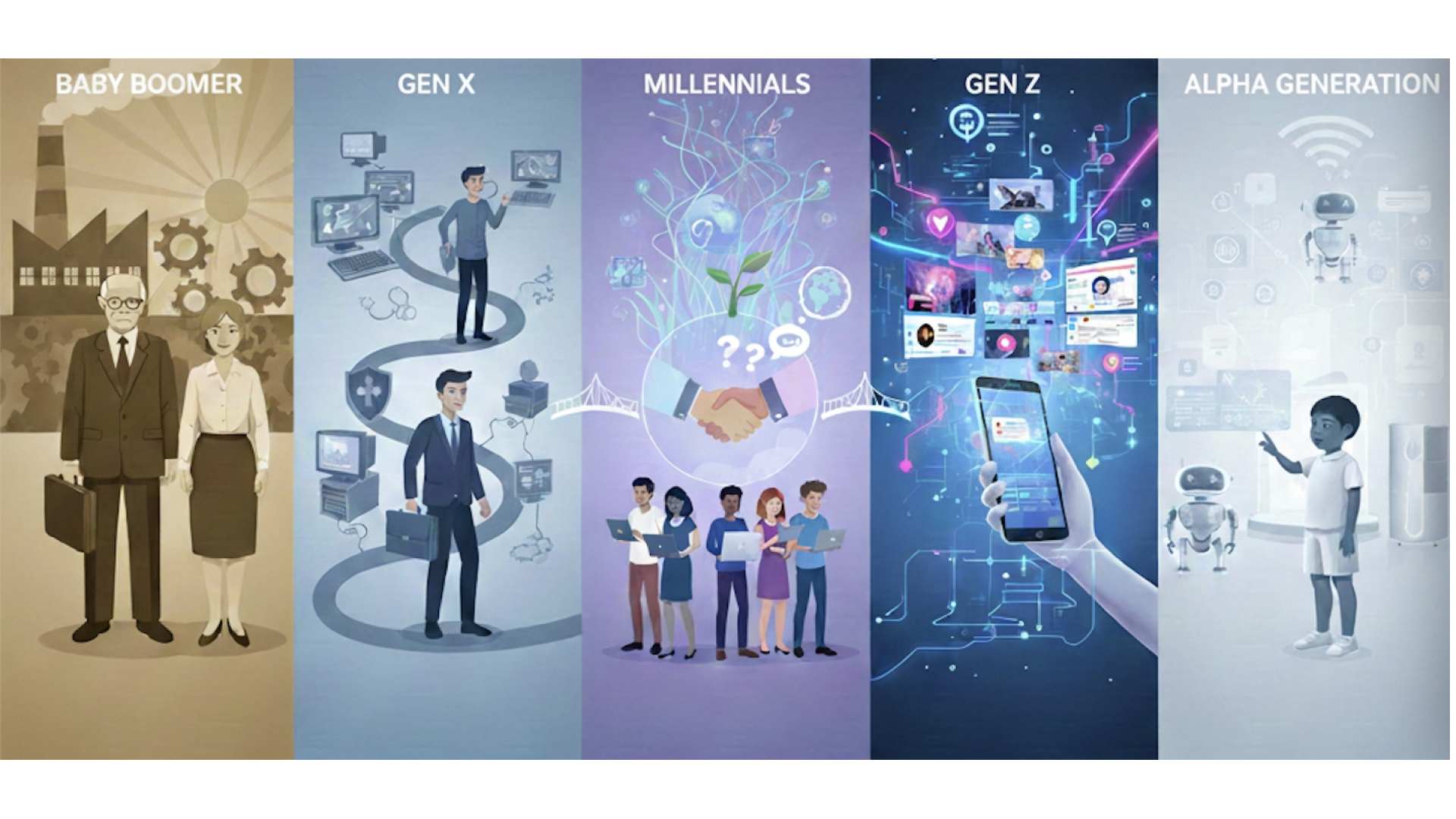 不同世代怎麼看職場?一次看懂 X、Y、Z 世代與 α 世代 - 小粉獅日常
