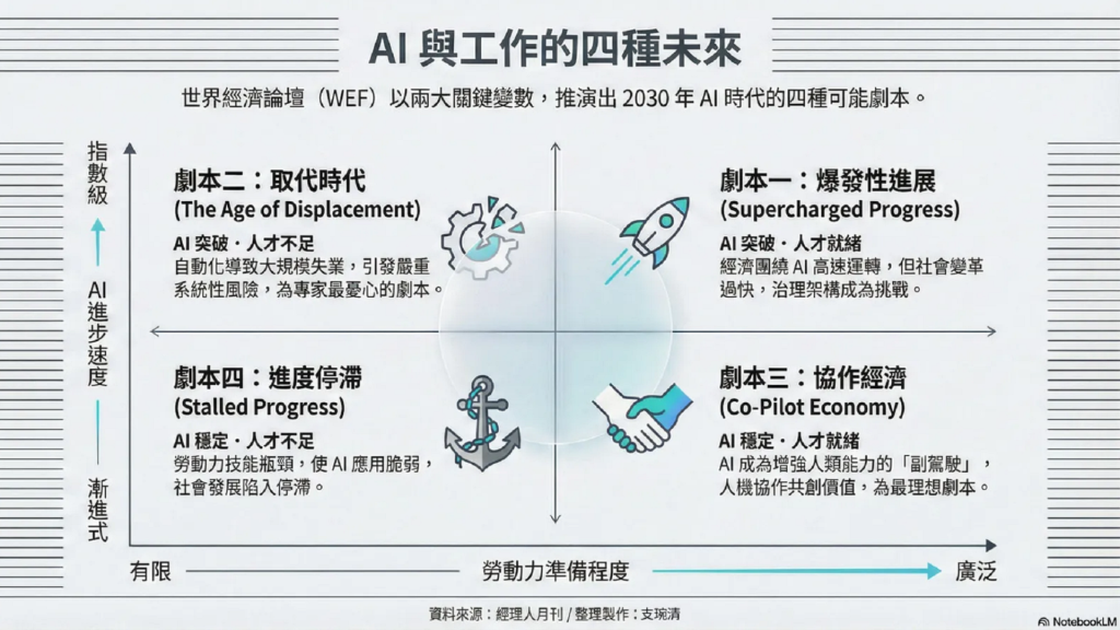 AI 會如何改變社會？世界經濟論壇揭 4 種劇本：僅一種有利人類！