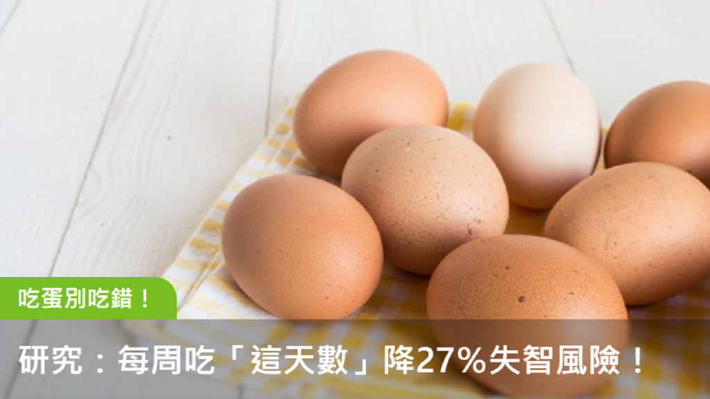 吃蛋別吃錯！研究：每周吃「這天數」降27％失智風險！